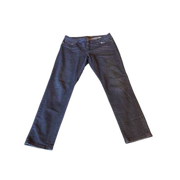 Michael Kors Skinny Dark Wash Jeans Size 14 Mid Rise Stretch Denim Classic - Picture 1 of 9